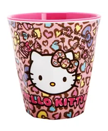 Hello Kitty Melamine Tumbler Hearts Printed Pink - 270mL