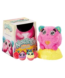 Nestlings Interactive Pet & Babies with Lights and Sounds - Pink