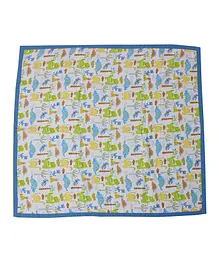 CradleTogs Muslin Baby Blanket 100% Organic Cotton - Blue