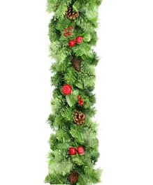 Party Magic Christmas Decorated Garland - Green