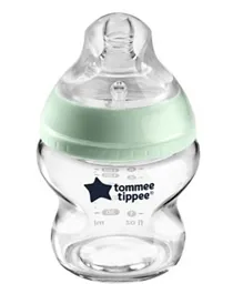 Tommee Tippee Closer to Nature  Slow Flow Glass Baby Bottle with Anti-Colic Valve Pack of 1 - 150mL