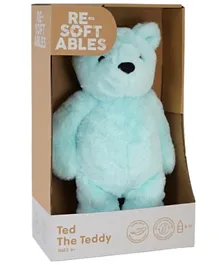 Resoftables Plush Teddy Ted Medium Blue - 14 Inches