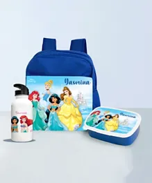 Essmak Personalized Backpack Set Disney Four Princesses - 11 Inches