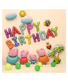 Brain Giggles Peppa Pig Theme Happy Birthday Decoration Kit - 29 pieces