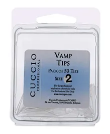 Cuccio Pro Vamp Tips Size 2 Acrylic Nails - 50 Pieces