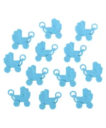 Party Centre Baby Shower Blue Baby Carriage Favours  - 12 Pieces Per Pack