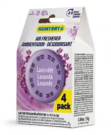 Humydry Lavender Disc Air Freshener - Pack of 4