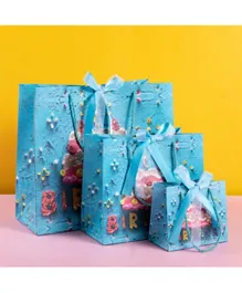 GENERIC 3D Blue Birthday Cake Bag - Medium