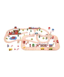 Bigjigs City Road And way Construction Set - 110 Pieces