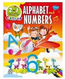 Sawan 2 In 1 Copy To Colour Alphabet & Numbers - English