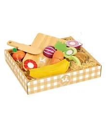 Vilac Wooden Cutting Fruits & Vegetables Multicolour - 7 Pieces