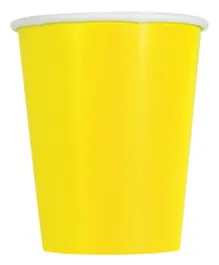 Unique Neon Yellow  Cup Pack of 14 - 266 ml