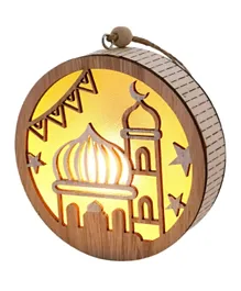 LA FIESTA Wooden Eid Ramadan LED Light Hanging Decorations
