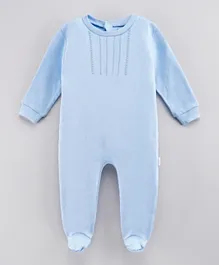 Babybol Baby Full Sleeves Sleepsuit - Light Blue