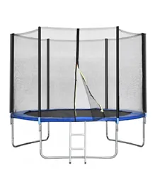 Myts Kids Trampoline Round 8 Feet for Outdoor - Black and Blue