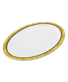 Dinewell Melamine Oval Shaped Platter White - 34cm