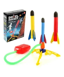 Toon Toyz Dual Rocket Launcher With 3 Colorful Rockets - Multicolor
