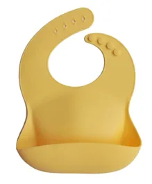 Mushie Silicone Baby Bib - Mineral Yellow