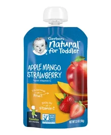 Gerber Toddler Apple Mango Strawberry Puree - 99g