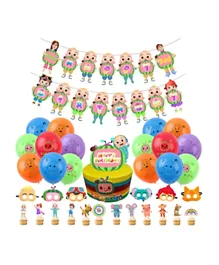 Brain Giggles Cocomelon Birthday Party Decoration Set - 32 Pieces