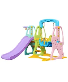 Little Angel Kids Toys Slide and Swing - Purple