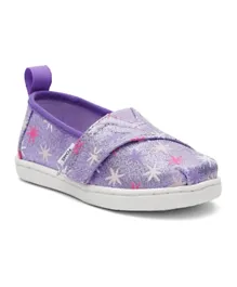 Toms Stars Burst Glimmer Twill Alpargata Shoes - Purple