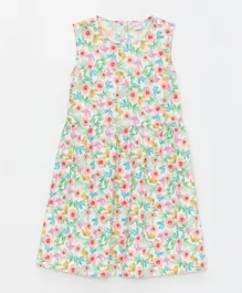 LC Waikiki Floral Patterned Round Neck Dress - Multicolor