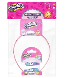Shopkins Hair Band and Hair Clips Combo - Pink and Green