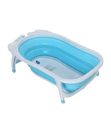 Pikkaboo Baby Foldable Portable Non Slip Bath Tub - Blue