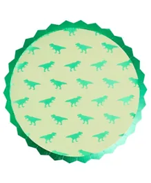 Ginger Ray Dinosaur Paper Party Plates Pack of 8 - Green
