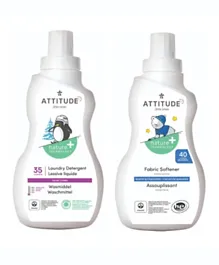 Attitude Little Ones Laundry Detergent & Fabric Softener Pack of 2 - 1L Each
