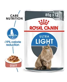 Royal Canin Feline Care Nutrition Light Weight Care WET FOOD POUCHES Pack of 12 - 85g each