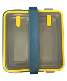 برين جيجلز - صندوق غداء من الفولاذ المقاوم للصدأ مع قسمين وصينية داخلية قابلة للإزالة مع مقبض - أزرق