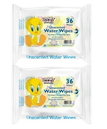 Warner Bros Tweety  Water Wipes  Pack of 2 Yellow - 72 Wipes