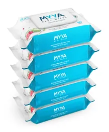 Myya Baby Wipes Pack of 5 - 80 Pieces (each)