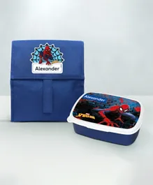 Essmak Personalized Foldable Lunch Bag Set Spidey - Blue