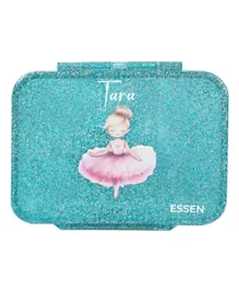 Essen Personalized Tritan Bento Lunch Box – Teal Glitter Ballerina