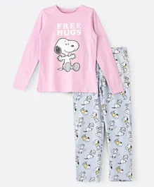 Disney Snoopy Dog   Pyjama Set - Pink