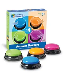Learning Resources Answer Buzzers Set Multi Color - 4 Pieces
