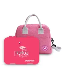 Eazy Kids Bento Boxes With Insulated Lunch Bag Combo - Tropical Pink