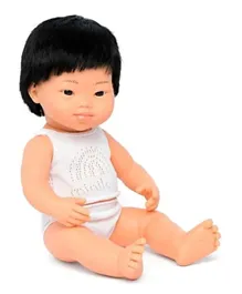 Miniland Baby Doll Asian Boy with Down Syndrome - 38 cm