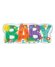 Party Centre Baby Banner Cute Icon Super Shape Foil Balloon - Multicolour