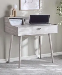 HomeBox Riga Study Desk with 1 Drawer and Hutch
