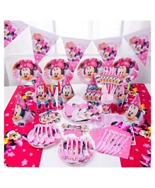 UKR Minnie Mouse Theme Disposable Tableware for 6 People Party Set - 86 Pieces