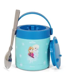 Eazy Kids Disney Frozen Princess Elsa Stainless Steel Insulated Food Jar Blue - 350mL