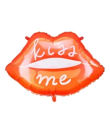 PartyDeco Kiss Me Lips Foil Balloon - Orange & Red