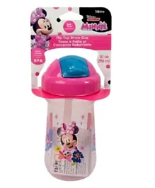 The First Year Minnie Flip Top Straw Cup Pink - 296 ml