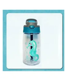 Snack Attack Kids Water Bottle With Sea Horse Aqua - 480mL