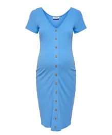 Only Maternity Nella Bodycon Maternity Dress - Blue