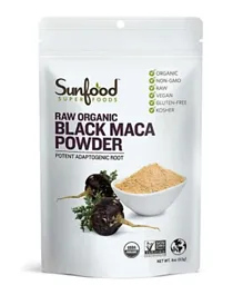 سانفود سوبرفوودز ماكا أسود بودرة عضوي كمكمل غذائي - 113 جرام